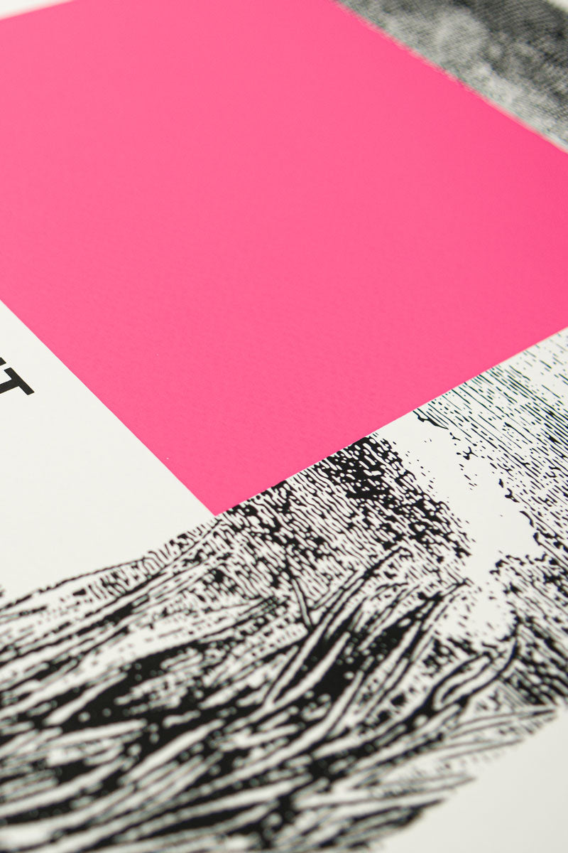ROSE FLAMANT - sérigraphie