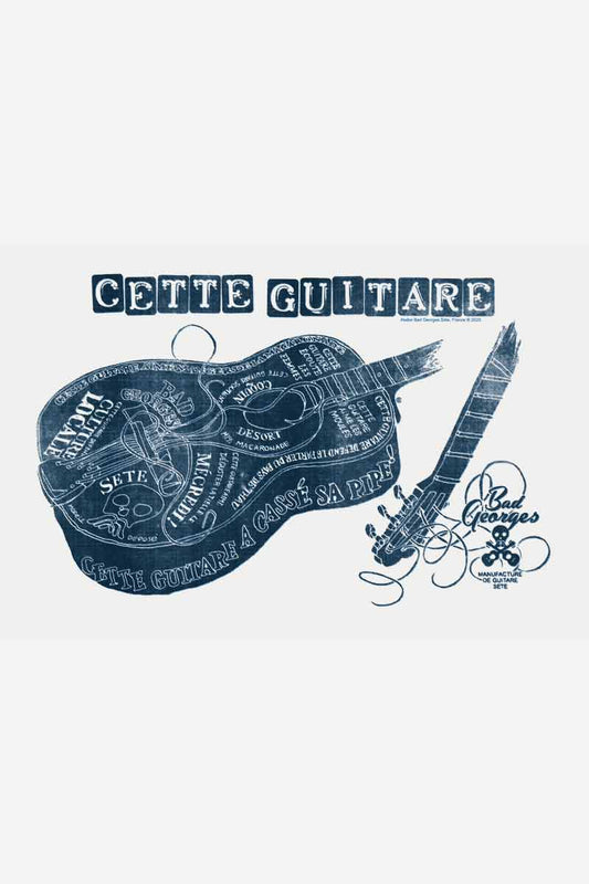 CETTE GUITARE (bleu denim brut) - sérigraphie