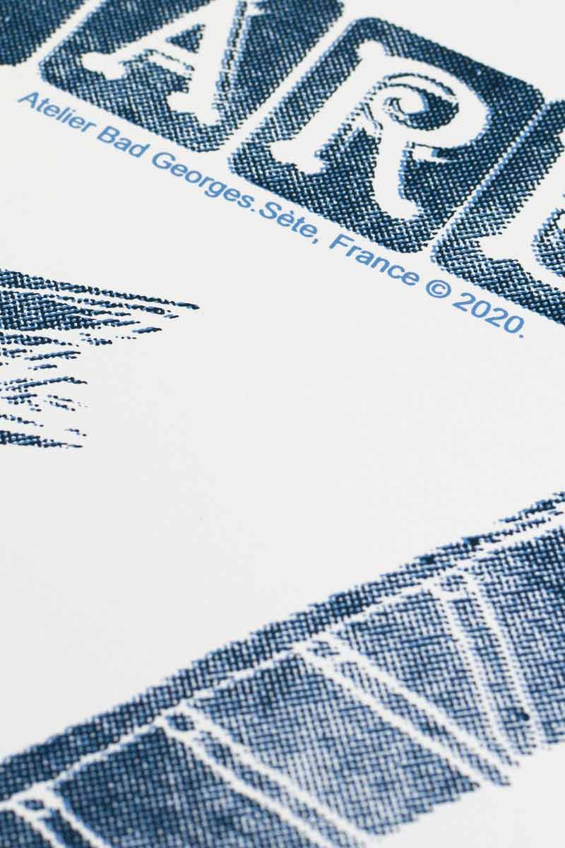 CETTE GUITARE (bleu denim brut) - sérigraphie