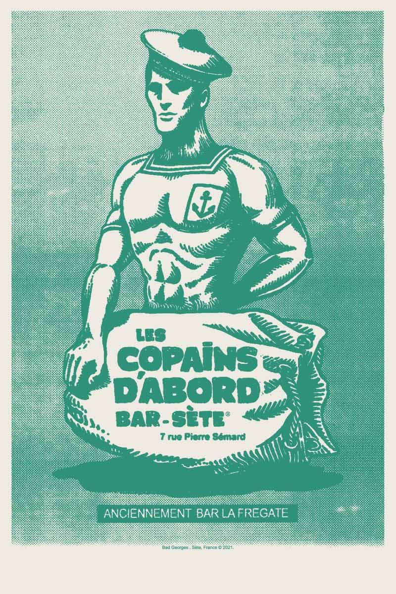 LES COPAINS D'ABORD - sérigraphie