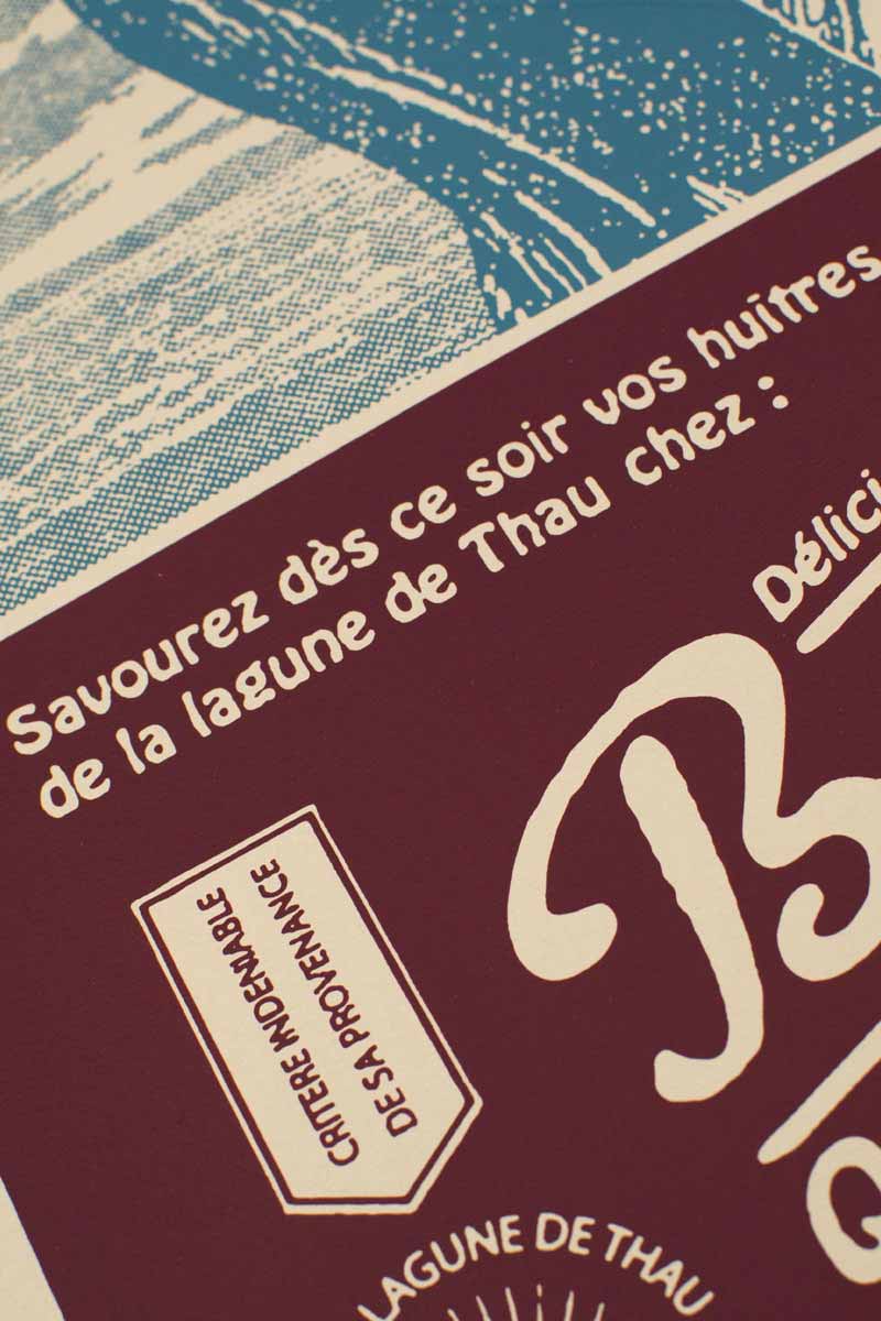 HUÎTRES DE THAU - sérigraphie