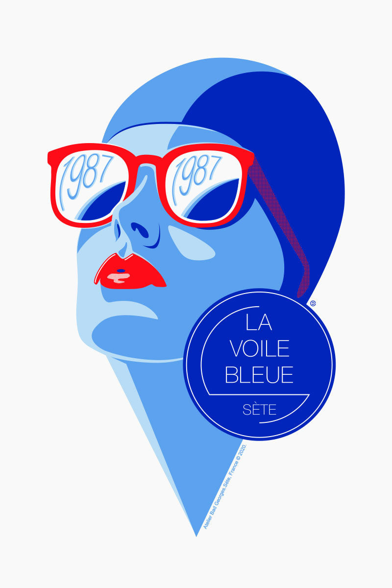 LA VOILE BLEUE - sérigraphie