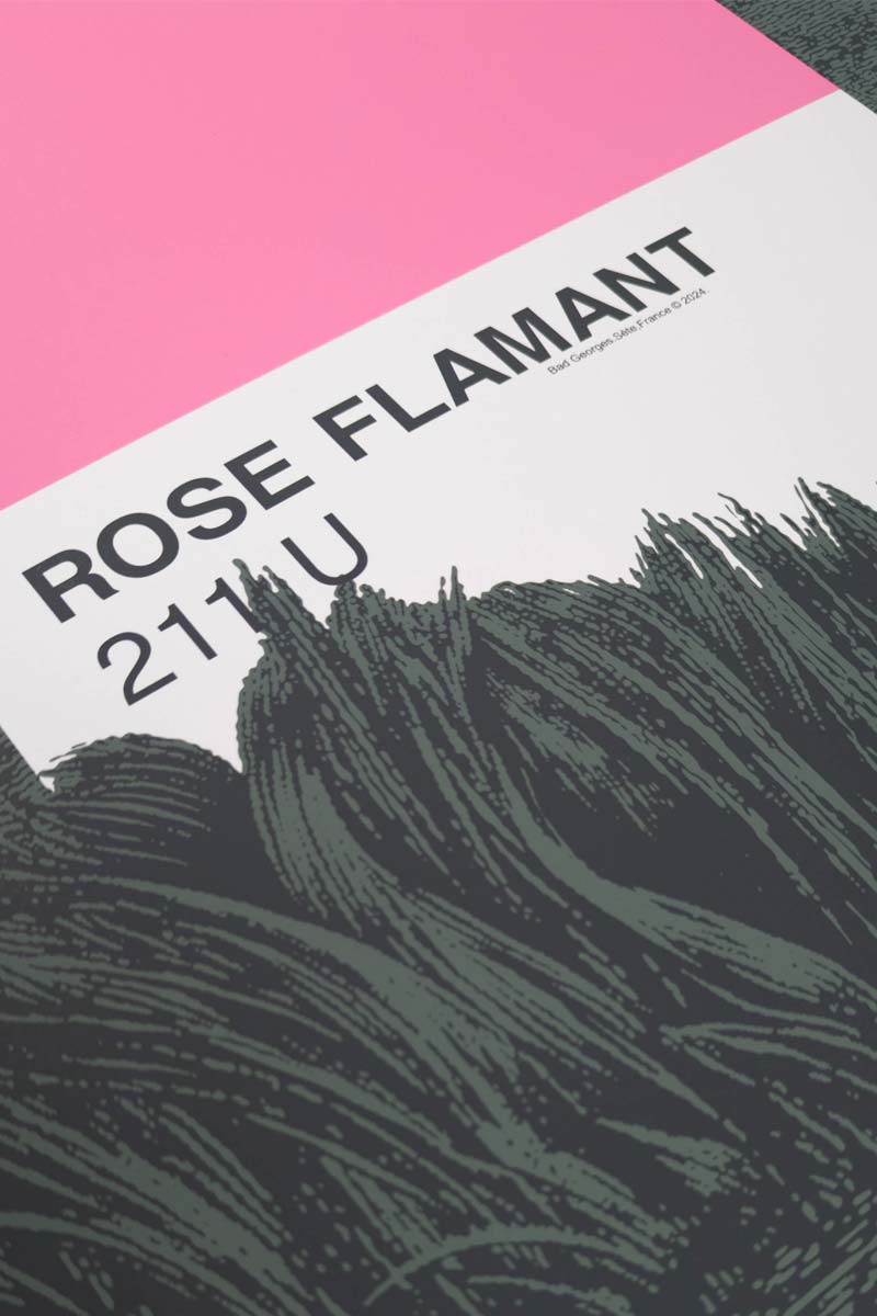 ROSE FLAMANT - sérigraphie grand format