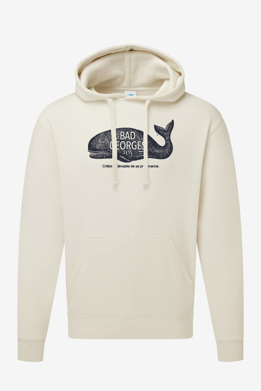 hoodie LA BALEINE - Naturel