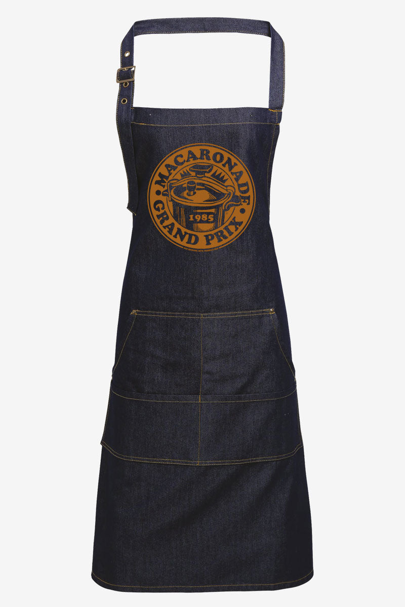 Le tablier denim GRAND PRIX MACARONADE