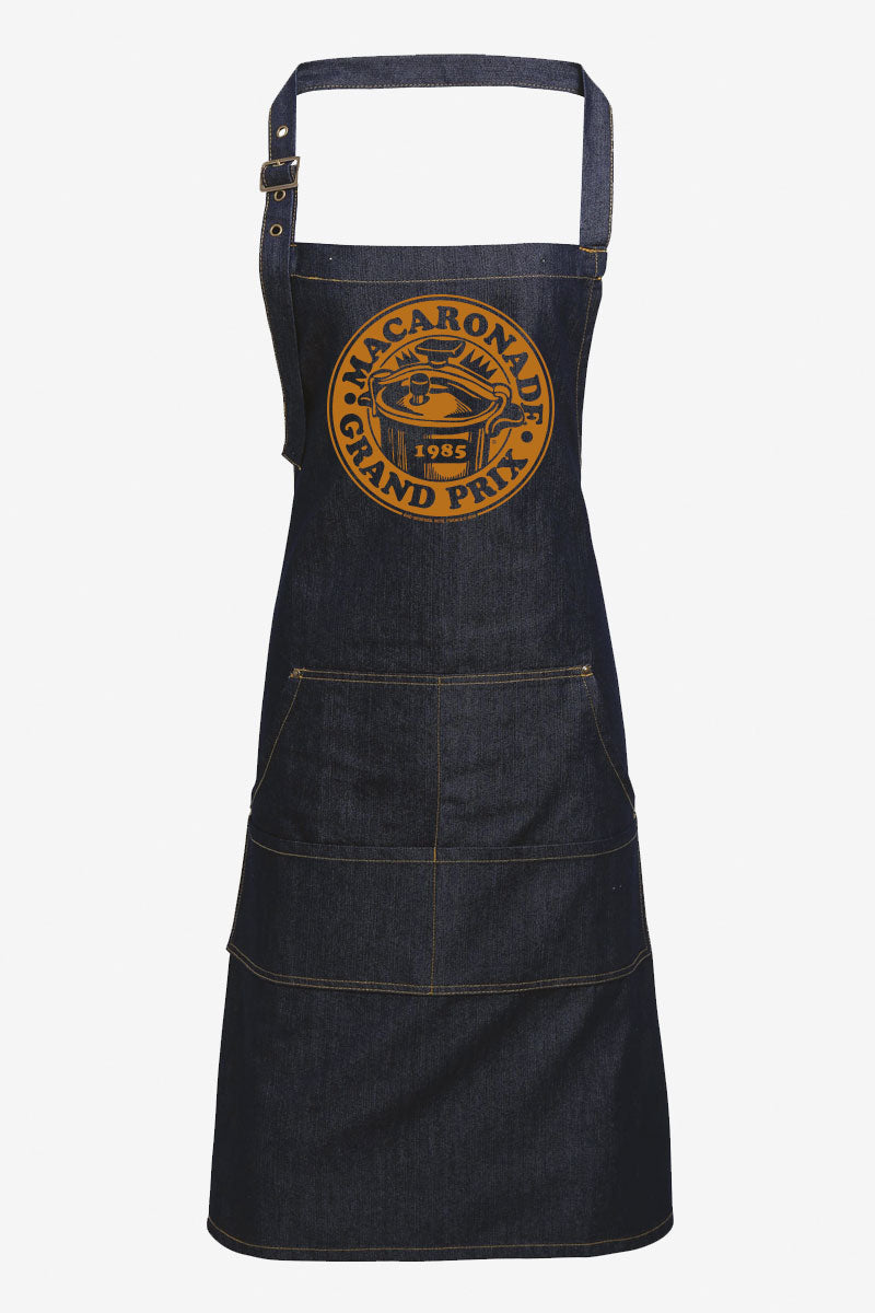 Le tablier denim GRAND PRIX MACARONADE