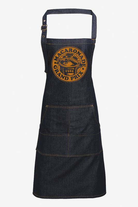 Le tablier denim GRAND PRIX MACARONADE