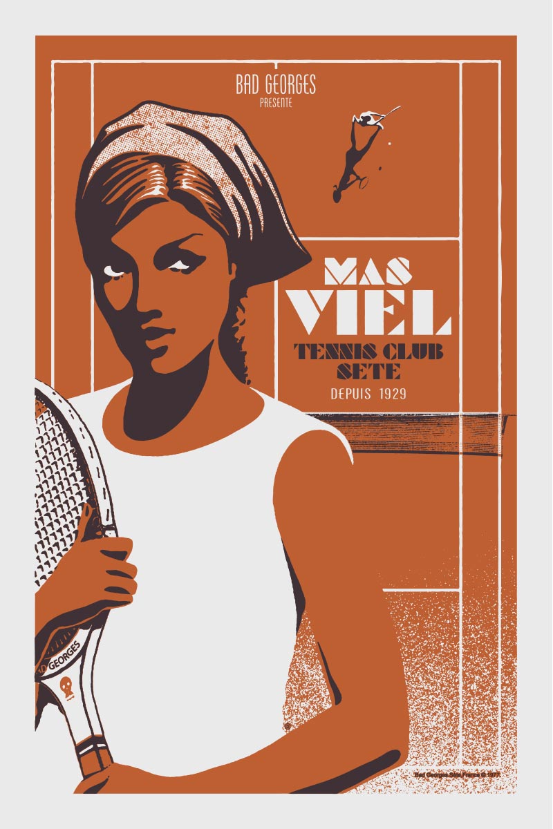 MAS VIEL, TENNIS CLUB - sérigraphie