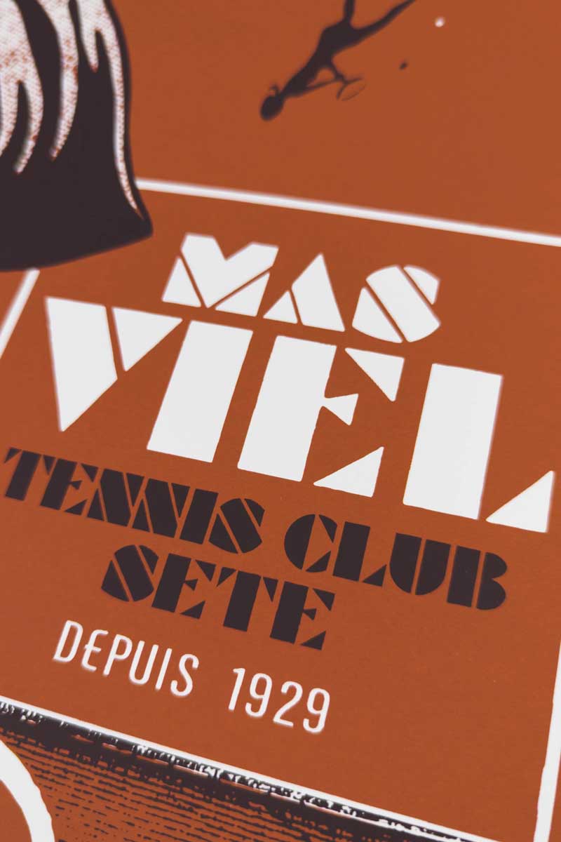 MAS VIEL, TENNIS CLUB - sérigraphie